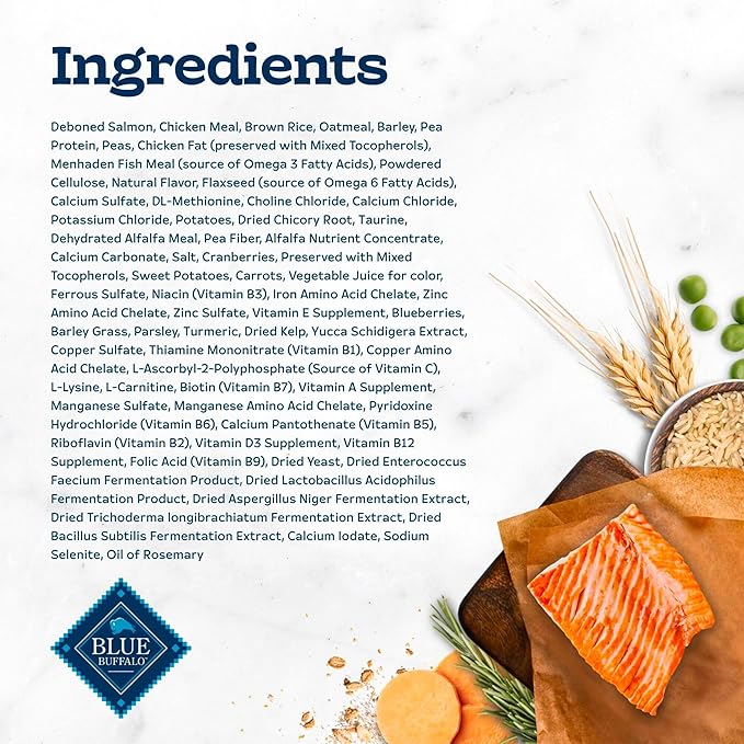 Blue Buffalo Tastefuls Natural Dry Food for Adult Indoor Cats, Salmon & Brown Rice Recipe, 5-lb. Resealable Bag